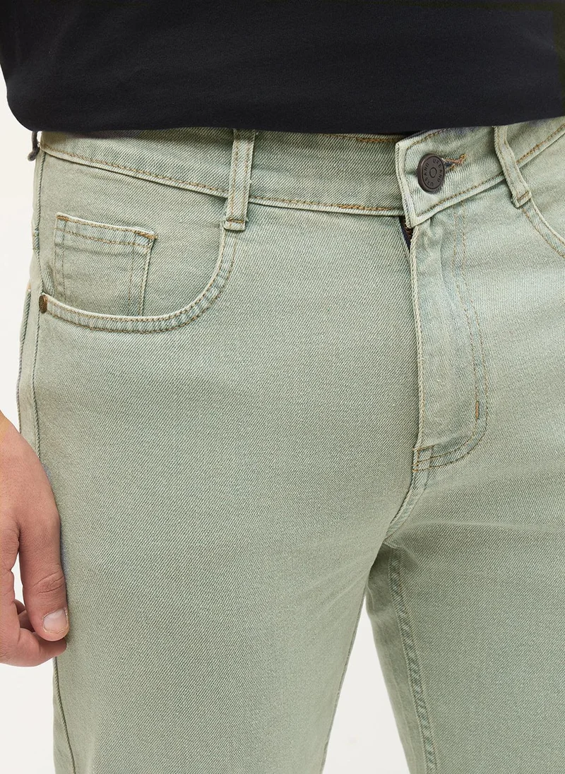 Urbano Fashion  Urbano Fashion Men's Ice Grey Regular Fit Heavy Washed Denim Jeans Stretchable for Men | Best Price UAE